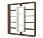 Hanah Home Estantería Escandinava Nogal y Blanco 125x135.7x22 cm